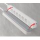 Urządz. zas.-zabezpiecz. KERG z wyłącznikiem-6 gniazd-USBC+USBA-biało-szary-1,5m-16A-H05VV-F-3x1,5mm2 one size