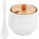 CUKIERNICA CUKIERNICZKA CERAMICZNA Z ŁYŻECZKĄ BIAŁA 139684