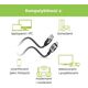 Techly Kabel sieciowy USB-C na Gigabit Ethernet RJ45 3m