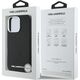 Karl Lagerfeld Saffiano Full Wrapped Elongated Metal Logo MagSafe Case for iPhone 16 Pro Max black