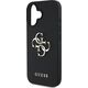 Guess Grained Big 4G Logo Small Classic Logo case for iPhone 16 black