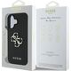 Guess Grained Big 4G Logo Small Classic Logo case for iPhone 16 black