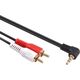 Kabel Maclean Jack 3.5mm - RCA (Cinch) x2 3m czarny (MCTV-825)