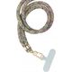 OEM Zawieszka SWING (8mm) do telefonu z regulacją długości / długość sznura 165cm (max 82,5cm w pętli) / na ramię lub szyję - szaro zielono różowy
