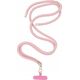 OEM Zawieszka SWING (8mm) do telefonu z regulacją długości / długość sznura 165cm (max 82,5cm w pętli) / na ramię lub szyję - jasnoróżowy
