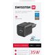 Φορτιστής Ταξιδιού Swissten GaN USB-C 35W PD / USB-A 27W QC