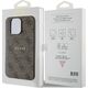 Guess Guess GUHMP14LG4GFRW iPhone 14 Pro 6.1" brązowy/brown hardcase 4G Collection Leather Metal Logo MagSafe