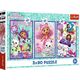 Puzzle 3x80 elementów Kolorowe dni Gabi Gabby Dollhouse Trefl