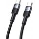 Καλώδιο USAMS USB-C σε USB-C 60W 1.2m Καλώδιο Δεδομένων από Κράμα Αλουμινίου Σειρά SY SJ724USB01 (US-SJ724)