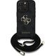 Θήκη Guess 4G Big Logo Cord Stap Crossbody για iPhone 16 Pro Max μαύρο