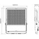 Φωτιστικό εξωτερικού χώρου PRIME, 230Vac, 600W, 84 000lm, 140lm/W, 4000K, IP66, 120deg