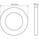 LED πάνελ universali EasyFix PRO, 230Vac, 6W, 540lm, 3000K-5000K CCT, στρογγυλή