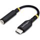 StarTech USBCAUDIO2 μετατροπέας φύλου / καλωδίων USB Type-C 2.0 3,5 mm Μαύρο