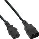 Kabel zasilający InLine 35er Bulk-Pack InLine® Kaltgeräteverlängerung, C13 auf C14, schwarz, 1,8m