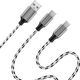 Καλώδιο USB2.0 A/M σε micro USB + USB-C, 1.2m