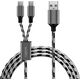 Καλώδιο USB2.0 A/M σε micro USB + USB-C, 1.2m