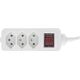Listwa zasilająca InLine InLine® Socket strip SWITZERLAND, 3-way, with switch, 1.5m, white