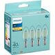Philips Philips LED Lamp E14 4-Pack 40W 2700K Filament candle