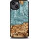 BeWood Etui Bewood Unique Uran z drewna i żywicy na iPhone 15 Plus - niebiesko-białe