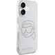 Case Karl Lagerfeld IML Rhinestones Karl Head for iPhone 16 transparent