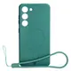 Bizon Case Silicone Magnetic Samsung Galaxy S23 dark green