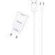 USAMS Wall Charger 1xUSB T21 USB-C white 2,1A Fast Charging T21OCTC01