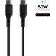 Fixed Fixed | Liquid Silicone Cable USB-C/USB-C, 1.2m, 60W | FIXDLS-CC12-BK
