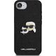 Etui Karl Lagerfeld Fixed Glitter        Karl&Choupette Heads Metal Pin do iPhone 16e czarny