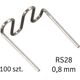 Aptel Zszywki do zgrzewarek i spawarek plastiku rs28 0,8 mm, 100 szt, srebrne (AG713A)
