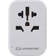 Lifeventure Adapter podróżny z USB i USB-C LIFEVENTURE WORLD TO EUROPE TRAVEL ADAPTOR Uniwersalny