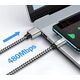 Techly ICOC MU2AC-020-AL kabel USB USB 2.0 2 m USB A USB C Czarny, Szary