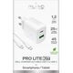 Φορτιστής τοίχου Puro PROLITE 25W USB-A / USB-C + καλώδιο USB-C - USB-C 1.2m - λευκός