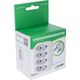 Προσαρμογέας πρίζας InLine®, βύσμα Schuko σε 4x υποδοχή Euro, λευκό