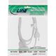 InLine® Ευρωπαϊκή επέκταση, ευρωπαϊκό βύσμα σε ευρωπαϊκή υποδοχή, λευκό, 0,5μ