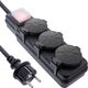 InLine® Εξωτερική πολύπριζο, 3-θέσεων Schutzkontakt, IP44, με διακόπτη, 10m