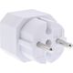 Προσαρμογέας πρίζας InLine®, βύσμα Schuko σε 2x υποδοχή Euro, λευκό