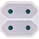 Προσαρμογέας πρίζας InLine®, βύσμα Schuko σε 2x υποδοχή Euro, λευκό