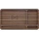 InLine® WoodCharge – Οργανωτής με ενσωματωμένη επιφάνεια φόρτισης Qi από ξύλο καρυδιάς