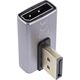 InLine® DisplayPort 1.4 Adapter, DisplayPort St/ Bu, 90° κάθετα αριστερά, 8K UHD