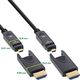 Καλώδιο InLine® HDMI AOC, Ultra High Speed HDMI, 8K4K, Αποσπώμενο βύσμα, 40m