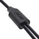 Καλώδιο φόρτισης InLine® USB 2σε1 Y, 1x USB-A βύσμα σε 2x USB-C βύσματα, μαύρο 1m