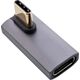 InLine® USB4 Adapter, USB-C αρσενικό/θηλυκό κάθετα δεξιά/αριστερά γωνιακό, γκρι