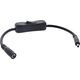 InLine® DC Καλώδιο με Διακόπτη, DC ST/BU 4,0x1,7mm, AWG 18, μαύρο, 0,20m