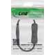InLine® DC Καλώδιο με Διακόπτη, DC ST/BU 4,0x1,7mm, AWG 18, μαύρο, 0,20m