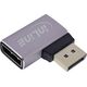 InLine® DisplayPort 1.4 Adapter, DisplayPort αρσενικό / θηλυκό, 90° δεξιά, 8K UHD
