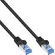 Καλώδιο Patch InLine®, Cat.6A, S/FTP, TPE (LSZH), CCA, μαύρο, 0,5m