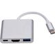 RoGer Multimedia Adapter Type-C to HDMI (4K @ 30Hz, 1080P @ 60Hz) + USB 3.0 Silver