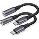 RoGer USB-C to AUX 3.5mm Digital audio adapter for Samsung, Google, OnePlus (DAC 24bit 48KHz)