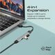 Promate LiteHub-4 USB-C Hub 3xUSB2.0 + USB3.0