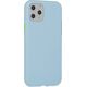 Mocco Soft Cream Silicone Back Case for Apple iPhone 12 Mini Blue